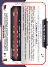 Load image into Gallery viewer, 2015 Bowman Mookie Betts Boston Red Sox #27
