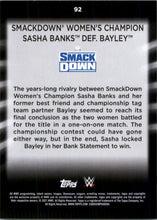 Load image into Gallery viewer, 2021 Topps WWE Women&#39;s Division Sasha Banks #92