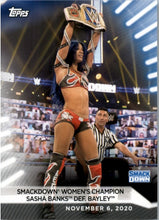 Load image into Gallery viewer, 2021 Topps WWE Women&#39;s Division Sasha Banks #92