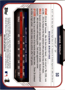 2015 Bowman Mike Trout Los Angeles Angels #50