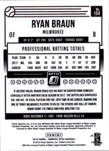 Load image into Gallery viewer, 2018 Donruss Optic Ryan Braun Milwaukee Brewers #104