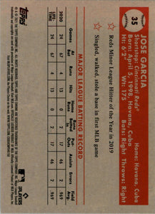 2021 Topps Chrome Platinum Anniversary Jose Garcia Cincinnati Reds #35