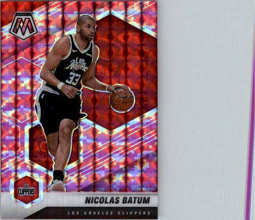 2020-21 Panini Mosaic Nicolas Batum Los Angeles Clippers #82 Pink Camo