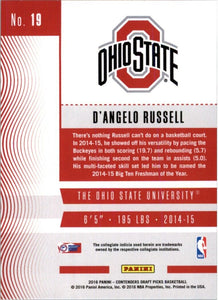 2016-17 Panini Contenders Draft Picks D'Angelo Russell Ohio State Buckeyes #19