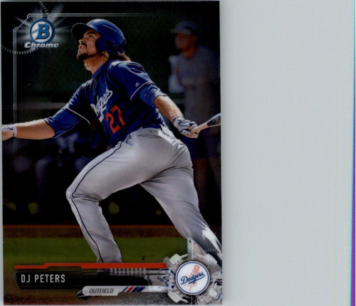 2017 Bowman Chrome Prospects DJ Peters Los Angeles Dodgers #BCP208