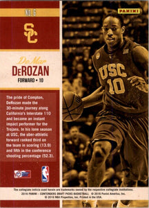 2016-17 Panini Contenders Draft Picks Old School Colors DeMar DeRozan USC