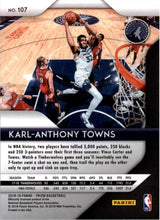 Load image into Gallery viewer, 2018-19 Panini Prizm Karl-Anthony Towns Minnesota Timberwolves #107
