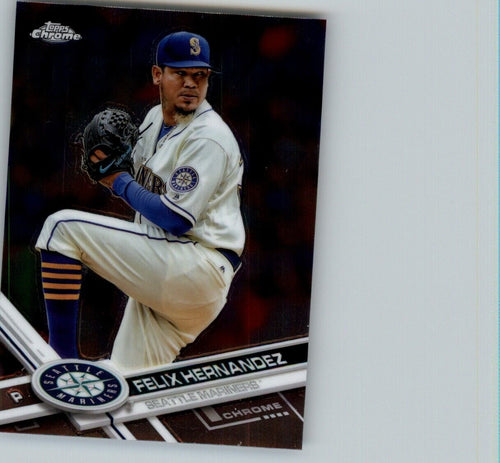 2017 Topps Chrome Felix Hernandez Seattle Mariners #20