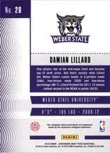 Load image into Gallery viewer, 2016-17 Panini Contenders Draft Picks Damian Lillard Weber State Wildcats #20