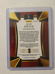 2018 PANINI CHRONICLES SELECT-RED PRIZM #15 JUAN SOTO RC #/99 (NF01)