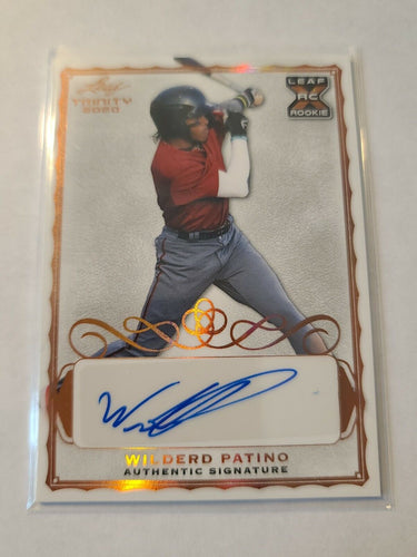 2020 Leaf Trinity Wilderd Patino Auto Rookie Rc #A-WP1