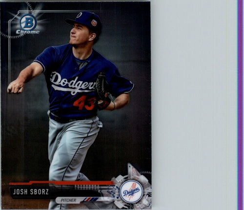 2017 Bowman Chrome Prospects Josh Sborz Los Angeles Dodgers #BCP196