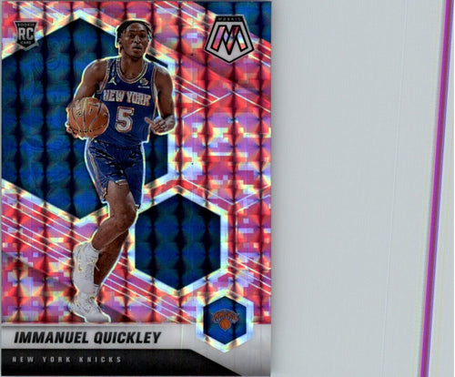2020-21 Panini Mosaic Immanuel Quickley RC New York Knicks #208 Pink Camo