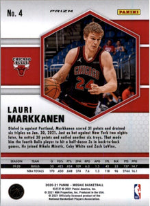 2020-21 Panini Mosaic Lauri Markkanen Chicago Bulls #4 Pink Camo