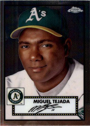 2021 Topps Chrome Platinum Anniversary Miguel Tejada Oakland Athletics #531