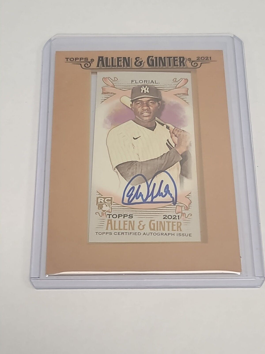 2021 Topps Allen and Ginter Mini Framed Auto #FMA-EF Estevan Florial RC Yankees