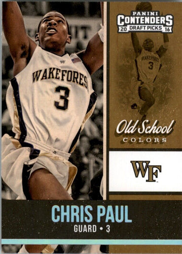2016-17 Panini Contenders Draft Picks Old School Colors Chris Paul Wake Forest