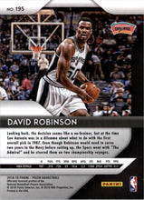 Load image into Gallery viewer, 2018-19 Panini Prizm David Robinson San Antonio Spurs #195