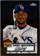 Load image into Gallery viewer, 2021 Topps Chrome Platinum Anniversary Randy Arozarena Tampa Bay Rays #323