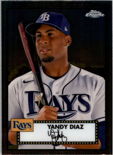 2021 Topps Chrome Platinum Anniversary Yandy Diaz Tampa Bay Rays #408