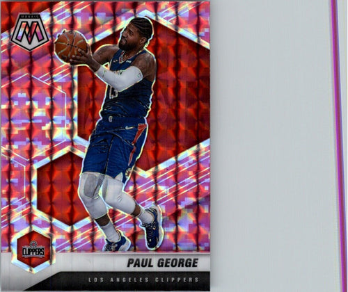 2020-21 Panini Mosaic Paul George Los Angeles Clippers #75 Pink Camo