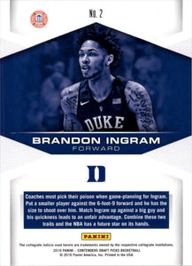 2016-17 Panini Contenders Draft Picks Class Reunion Brandon Ingram Duke Blue