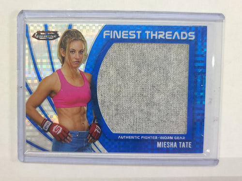 2012 Topps UFC Finest Jumbo Threads Blue X-Fractor /188 Miesha Tate Fighter Worn