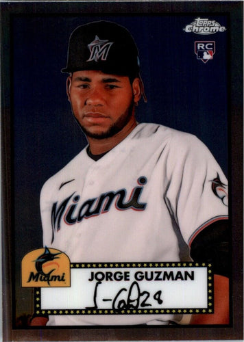 2021 Topps Chrome Platinum Anniversary Jorge Guzman Miami Marlins #54