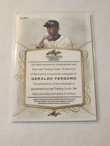 2020 Leaf Trinity Baseball Geraldo Perdomo BRONZE PARALLEL AUTO SP signed
