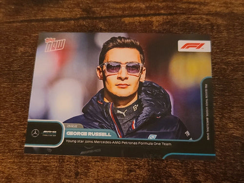 2022 F1 TOPPS NOW George Russell Young Star Joins Mercedes Card # P06