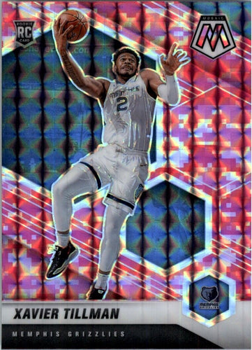 2020-21 Panini Mosaic Xavier Tillman RC Memphis Grizzlies #213 Pink Camo