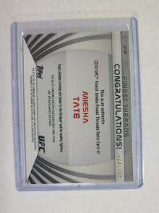 2012 Topps UFC Finest Jumbo Threads Blue X-Fractor /188 Miesha Tate Fighter Worn