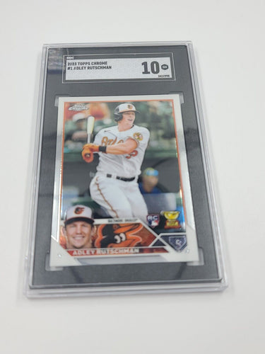 2023 Topps Chrome ADLEY RUTSCHMAN RC - SGC 10 - Rookie Card with Rookie Cup - #1