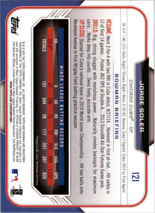 2015 Bowman Jorge Soler Chicago Cubs #121