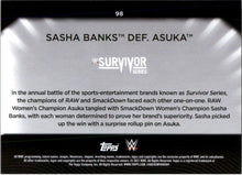 Load image into Gallery viewer, 2021 Topps WWE Women&#39;s Division Asuka Sasha Banks #98