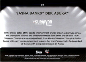 2021 Topps WWE Women's Division Asuka Sasha Banks #98