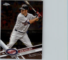Load image into Gallery viewer, 2017 Topps Chrome Joe Mauer Minnesota Twins #54
