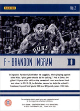 Load image into Gallery viewer, 2016-17 Panini Contenders Draft Picks Class Reunion Brandon Ingram Duke Blue