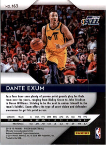 2018-19 Panini Prizm Dante Exum Utah Jazz #163