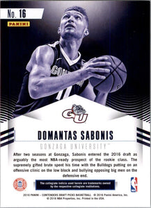 2016-17 Panini Contenders Draft Picks Class Reunion Domantas Sabonis Gonzaga