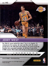 Load image into Gallery viewer, 2018-19 Panini Prizm Jerry West Los Angeles Lakers #145