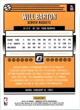 Load image into Gallery viewer, 2018-19 Donruss Optic Will Barton Denver Nuggets #80