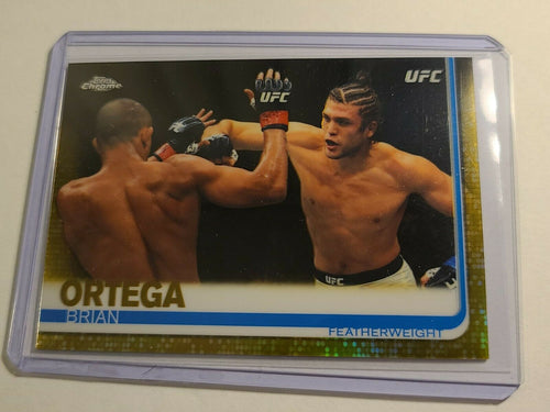2019 Topps Chrome Brian Ortega UFC Gold Refractor/50
