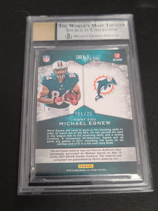 Michael Egnew 2012 Panini Momentum Dual Material Sigs Auto 21/25 Dolphins BGS 9