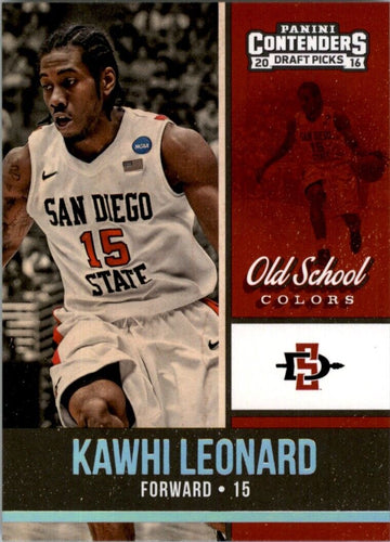 2016-17 Panini Contenders Draft Picks Old School Colors Kawhi Leonard San Diego