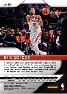 2018-19 Panini Prizm Eric Gordon Houston Rockets #54