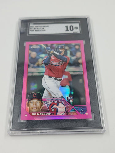 Bo Naylor 2023 Topps Chrome Pink Refractor Rookie RC #54 Guardians SGC 10