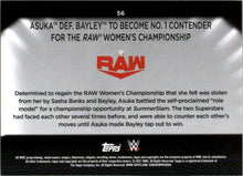 Load image into Gallery viewer, 2021 Topps WWE Women&#39;s Division asuka Bailey #56