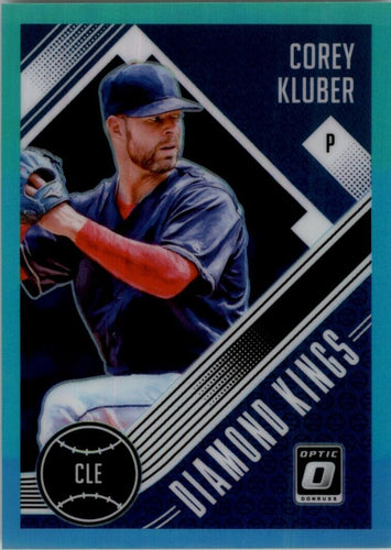2018 Donruss Optic Aqua Corey Kluber 222/299 Cleveland Indians #5
