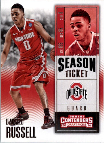 2016-17 Panini Contenders Draft Picks D'Angelo Russell Ohio State Buckeyes #19